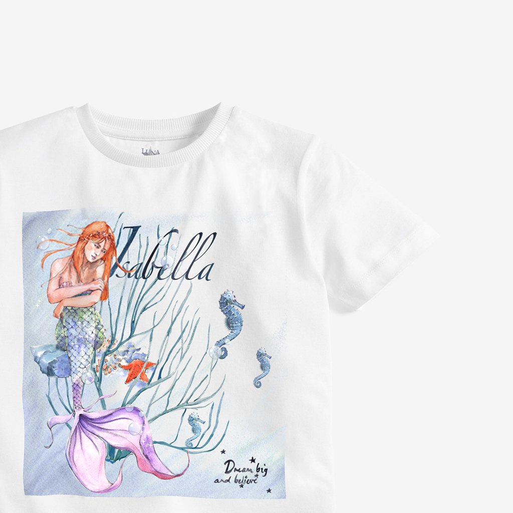 Starry Mermaid Tee Shirt Luna and Folly