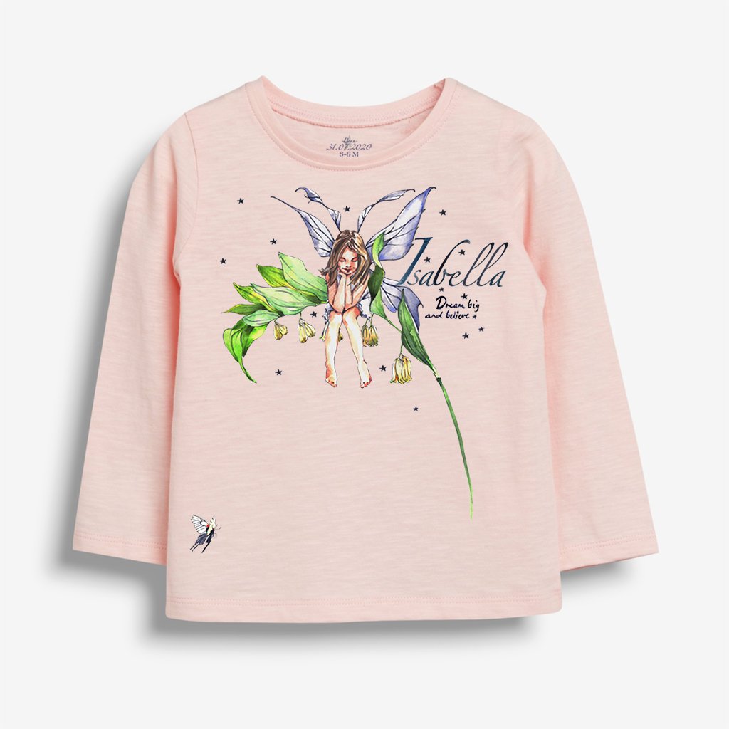 Fairy Hug Tee- Light Blue Marle